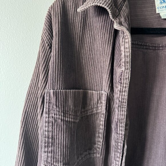SoHo Compagnie Corduroy Button Down Shirt Brown Streetwise Oversized Casual Laye - Picture 3 of 4
